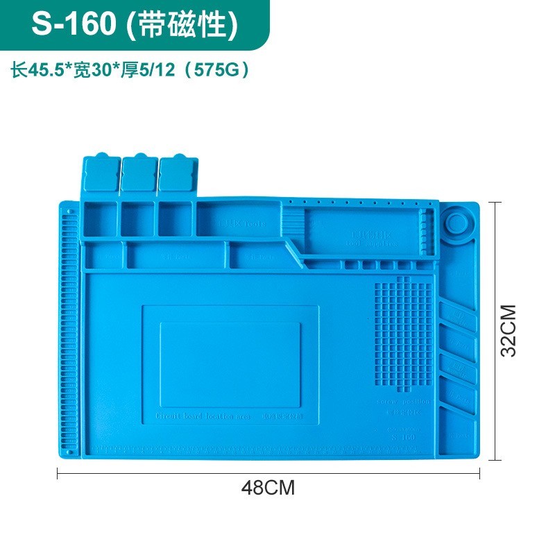 Antistatic ESD Soldering Mat For Bga Rework Station Large Ipad Repair Heat Insulation Mat Pad Small Silicon Mat Thick Soldering: Yellow