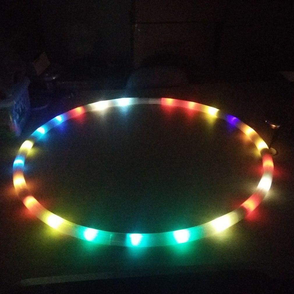 LED Colorful Fitness Circle Performing Arts Abdominal Fat Loss Light Fitness Crossfit Foldable Sport Hoop Gym Fitness Equipments