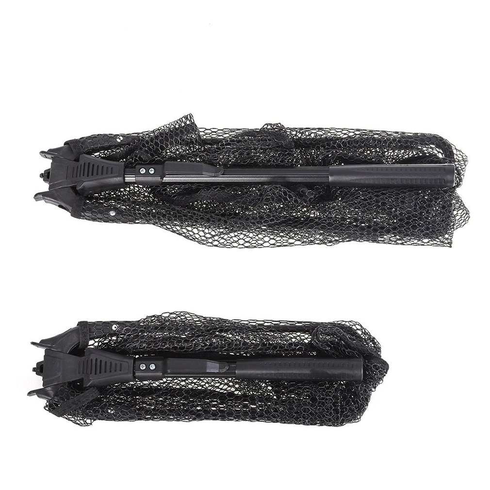 Folding Fishing Brail Net Telescopic Collapsible Rhombus Single Section Triangle Dip Landing Pole Scoop Net Tool For Fly Fishing