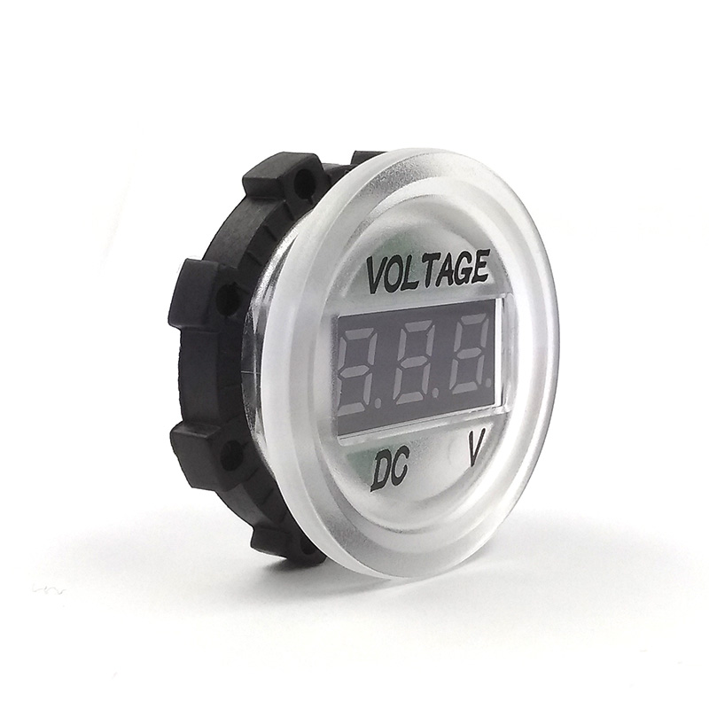 Universal mini digital spenningsmåler tester voltmeter  dc 12v 24v blå led display monitor for motorsykkel bilbåt