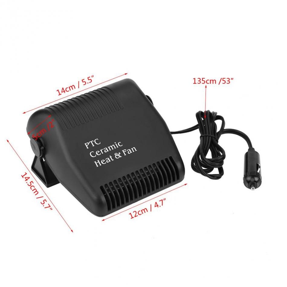 2 in 1 Auto Car Heater Heating PTC Ceramic Heating Cooling Fan Heater Defroster Demister Vehicle Dryer Window Screen