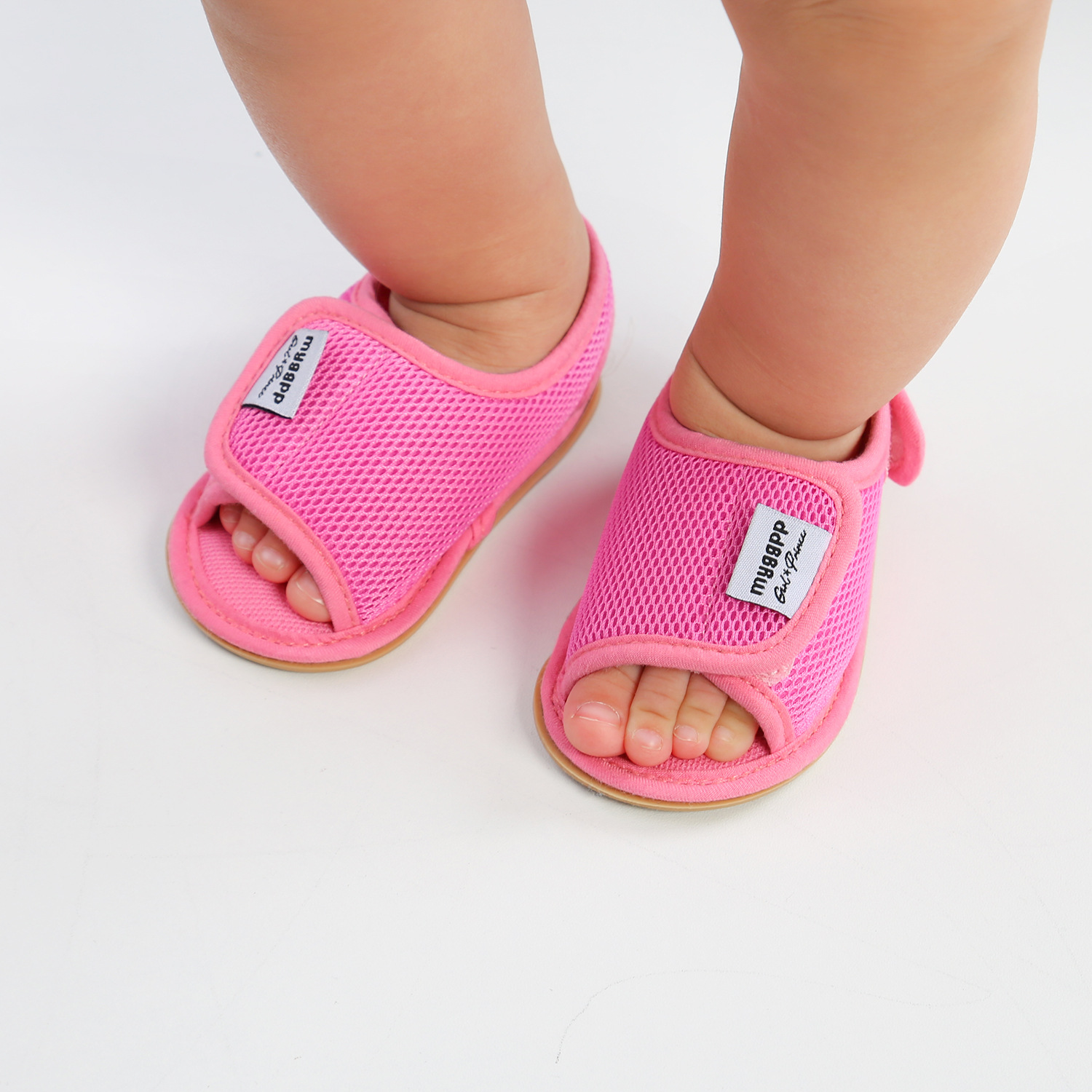 Sandales pour -né garçon et fille, chaussures d'été pour les premiers pas des enfants, semelles plates et souples, antidérapantes, pour les tout-petits de 0 à 18 mois