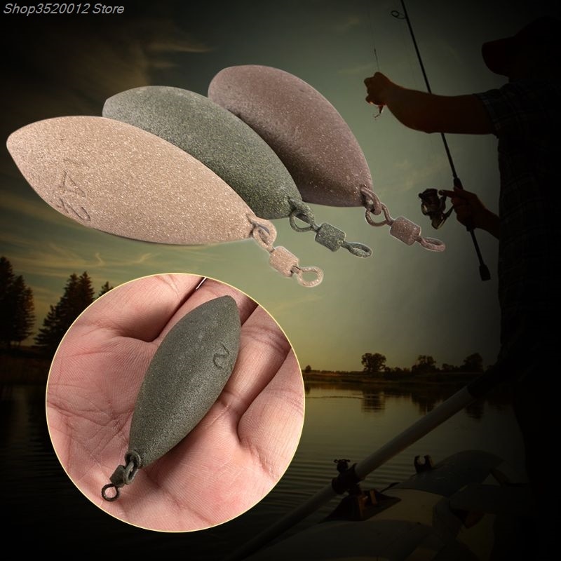 Fiske sänkare bly vikt oval form vikter vridbar tackla karper leder tillbehör 71g/85g/99g/127g/142g