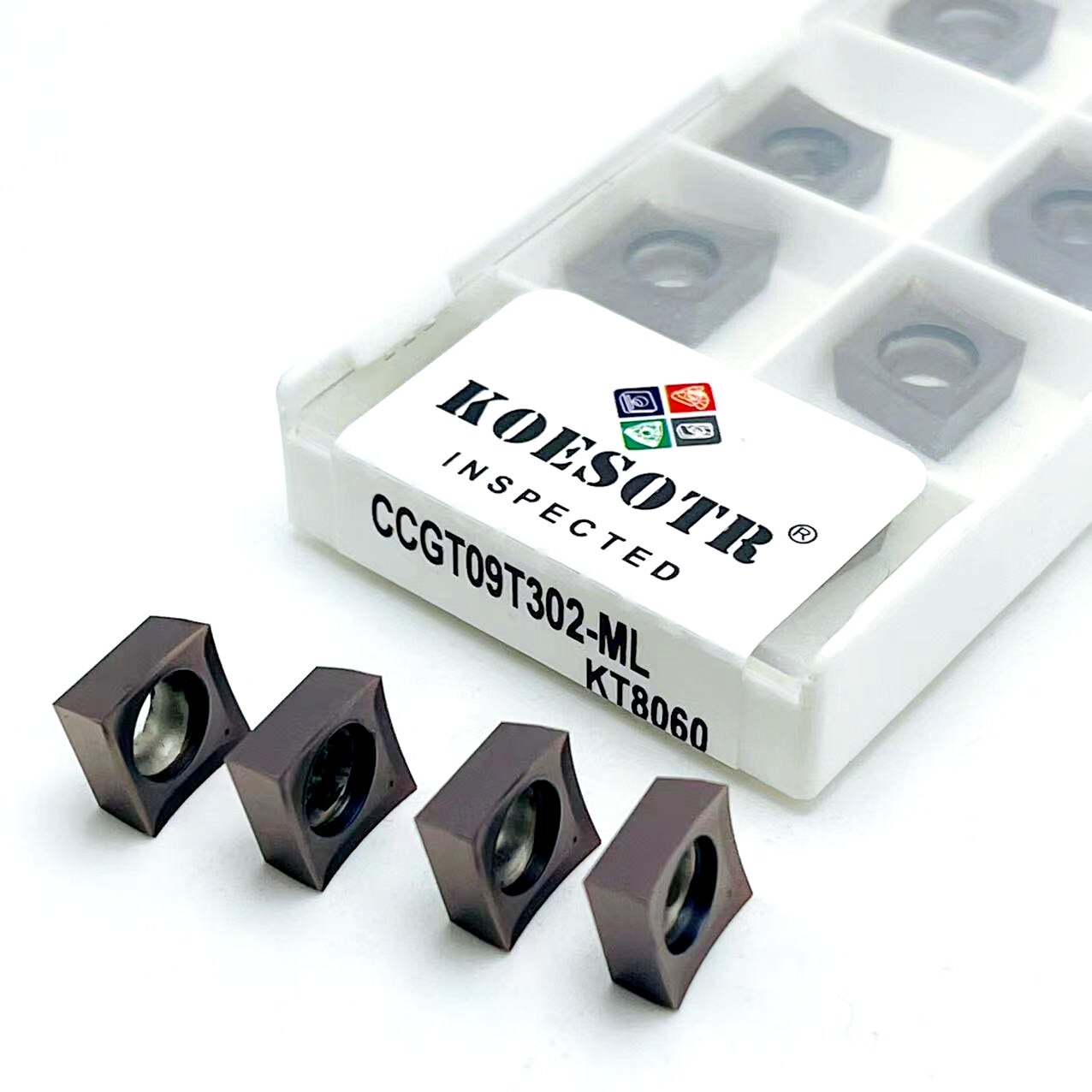 Insertos de carburo de hoja CNC, acabado de acero inoxidable, CCGT060201 CCGT060202 CCGT060204 CCGT09T301 CCGT09T302 CCGT09T304 ML KT8060