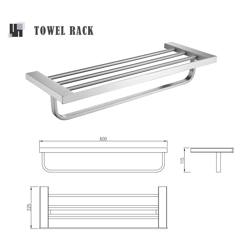 Porte-papier essuie-tout en acier inoxydable, accessoires de salle de bains, porte-serviettes brossés, porte-brosse de toilette, porte-savon à crochet