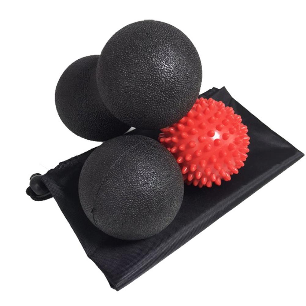 Juego de bolas de masaje de cacahuete para hombres y mujeres, pelota de masaje con puntas, suministros de entrenamiento y Yoga: Default Title