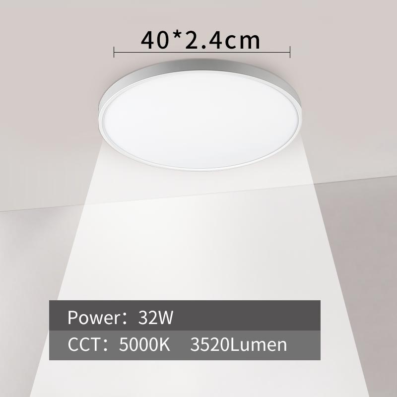 Moderne ledet taklampe 12w 18w 24w 32w 220v 5000k kjøkken soverom dårlig lamper ultratynn taklampe: 32w-5000k
