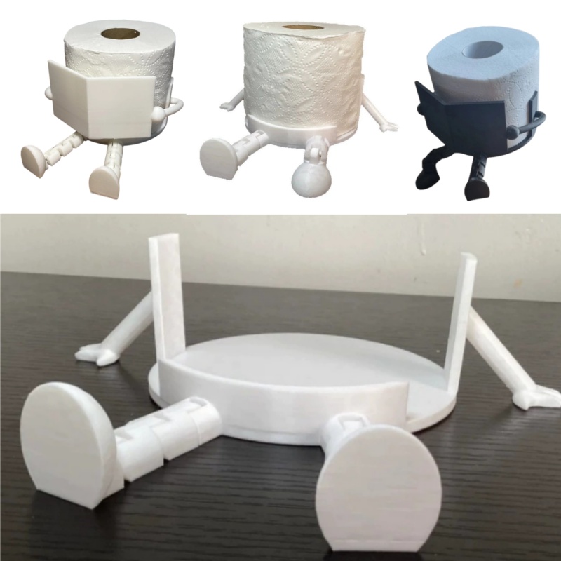 Novelty Toilet Paper Roll Stand 3d Printing Sitting People Paper Towel Holder Home Decoration Ornaments Bathroom Accessories