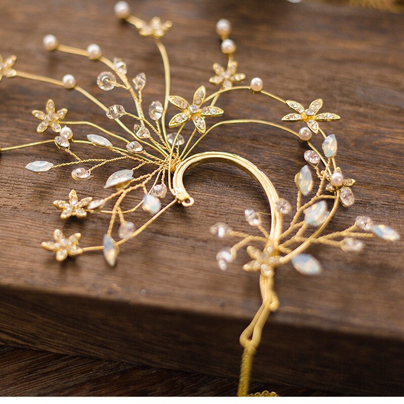 Bryllup brud øre henge krok hullløse øredobber øredobber til kvinner ikke gjennomboret dingle øredobber fest danse smykker tilbehør