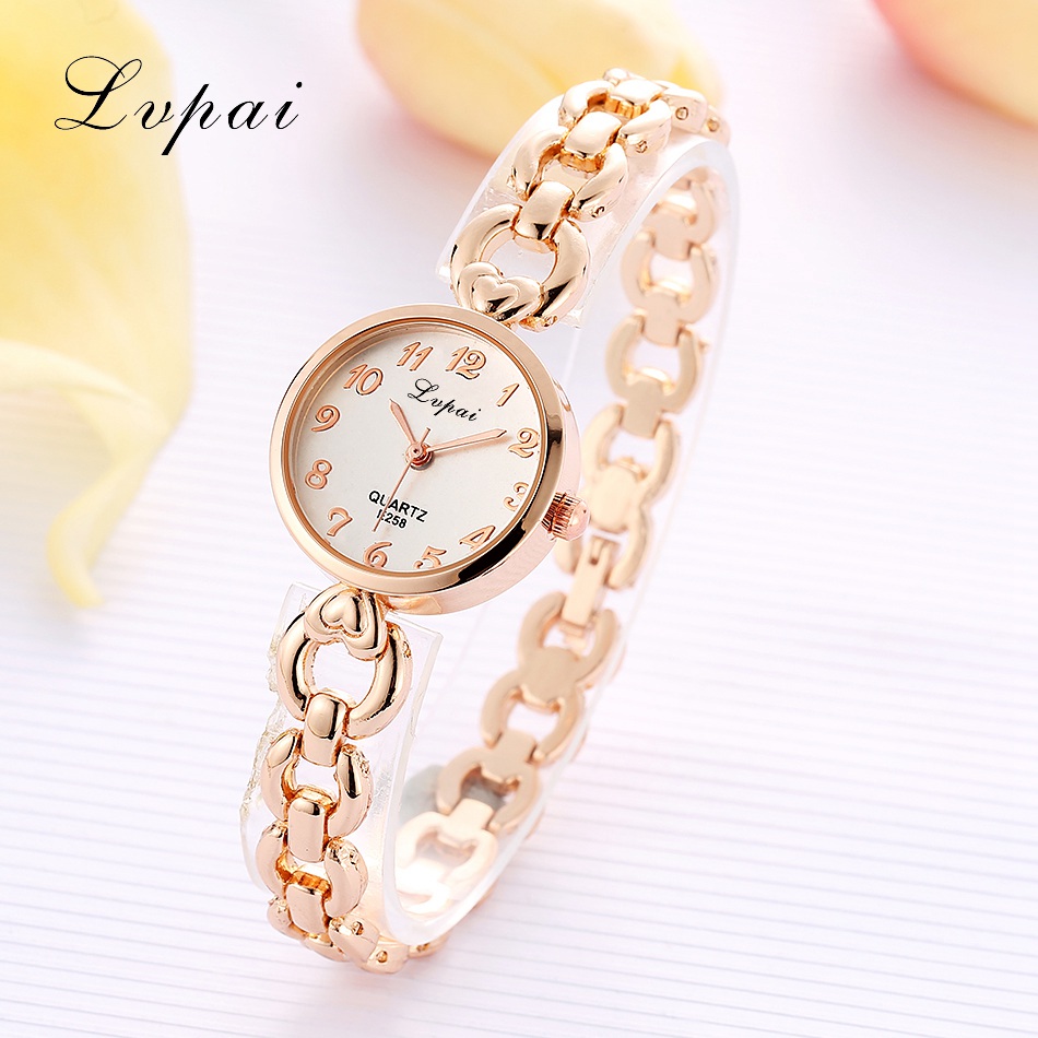 Lvpai Luxe Casual Mode Armband Horloge Bloem Band Polshorloge Jurk Elegantie Quartz Horloge Voor Vrouwen Horloge