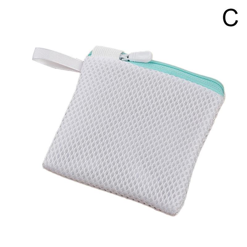 Mini bolsa de malla para lavado de ropa, accesorios de viaje, 12x12cm, 1 unidad: C