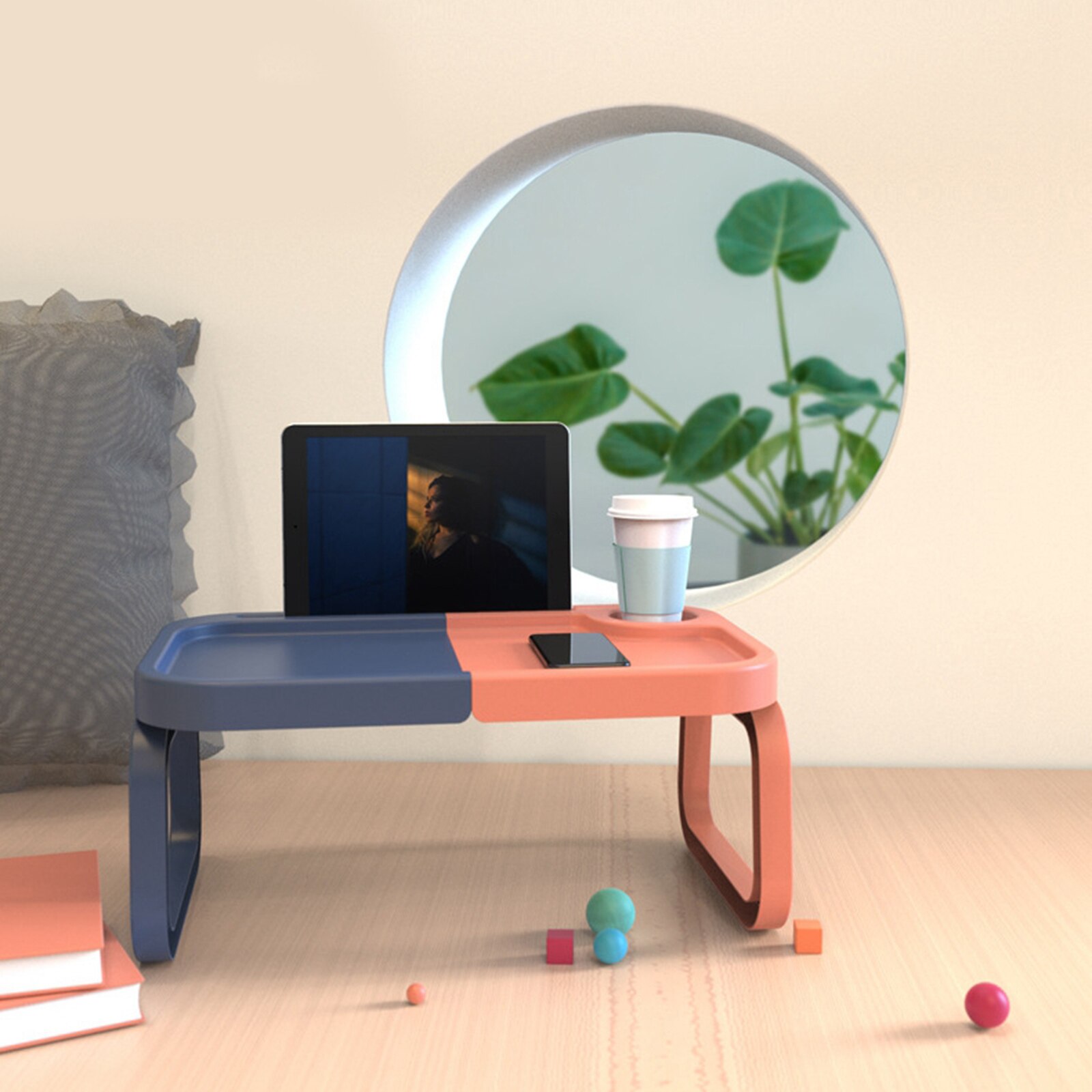 Foldable Laptop Table Tray Stand Lazy Sofa Bed Adjustable Notebook Study Desk