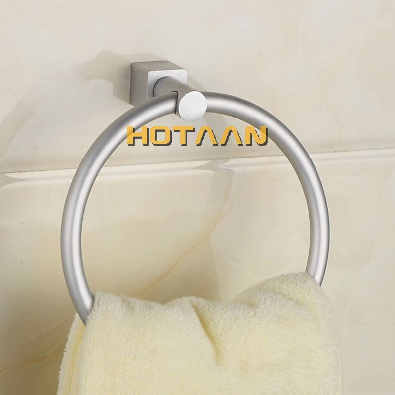 Draagbare Handdoekhouders Ronde Aluminium Handdoek Houder Ringen Wandmontage Badkamer Accessoires Anti-Roest Handdoek Rekken YT-13191