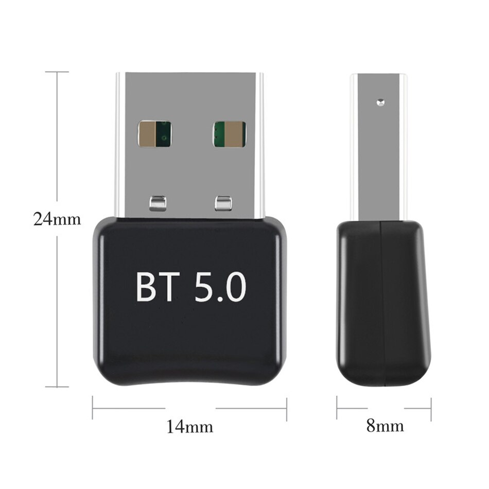 Creacube-Adaptador inalámbrico USB Compatible con Bluetooth 5,0, Adaptador Dongle, receptor de música, transmisor para PC Win 7 8 10