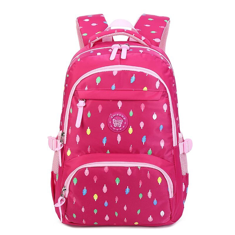 Sac à dos Oxford pour enfants et adolescentes, avec fermeture éclair, pour ordinateur portable, pour filles: Rose