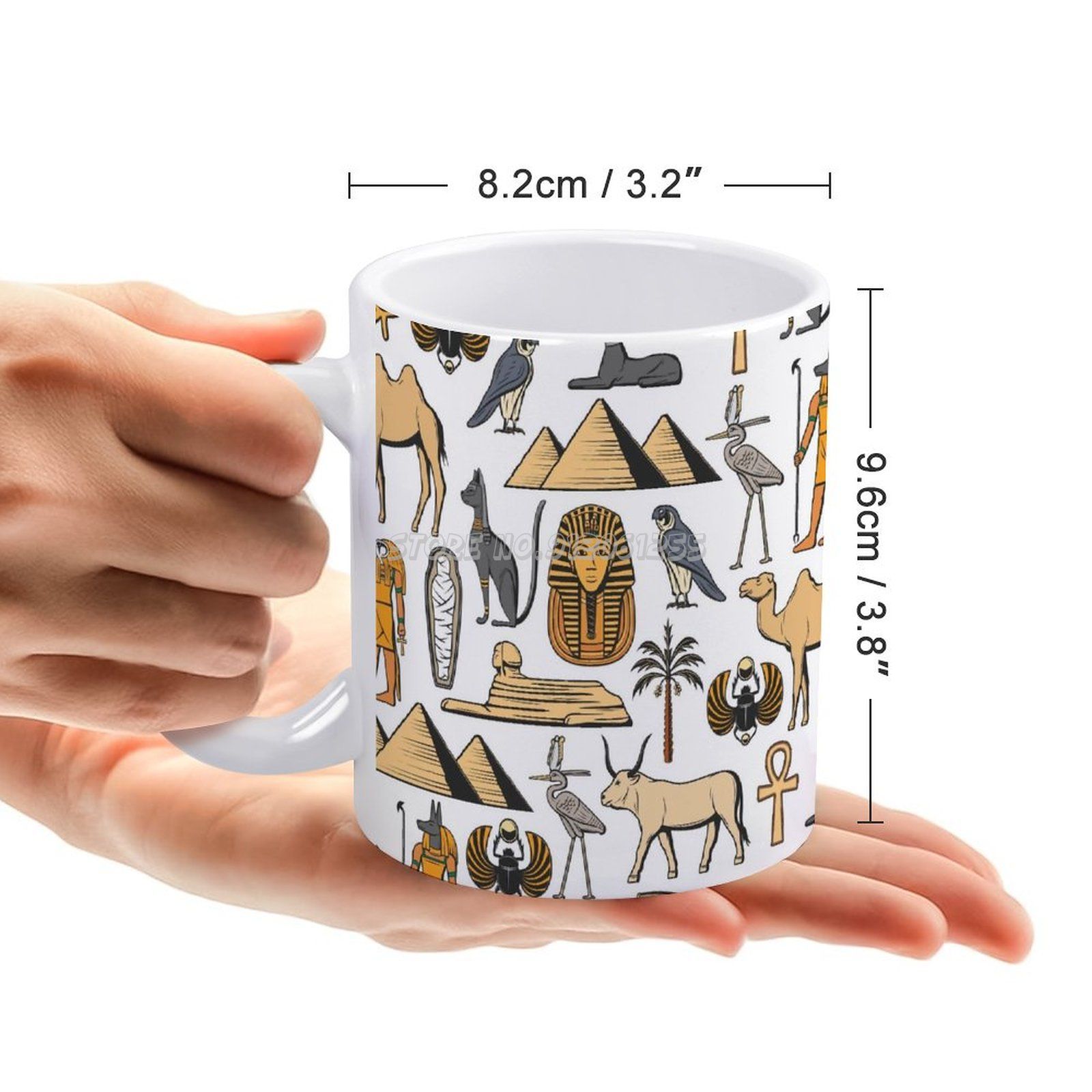 Kemet (Ägypten) aufbringen Weiß Becher Neue Gute Druck Becher 11 Unzen Kaffee Tasse Ägypten Ägyptischen Egyptianpattern Pharao Kingtut Gi