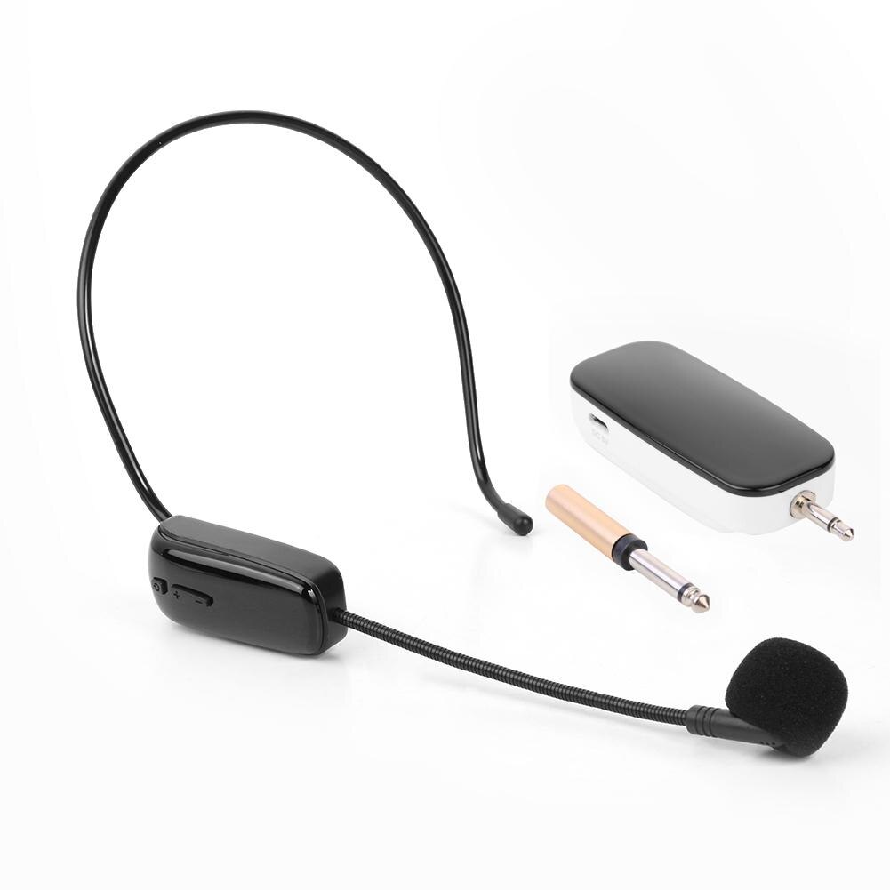 Capacitive Microphone for Teaching Voice Amplifier UHF Headset Wireless Microphone 3.5 to 6.35 Audio Converter Receiver USB5V
