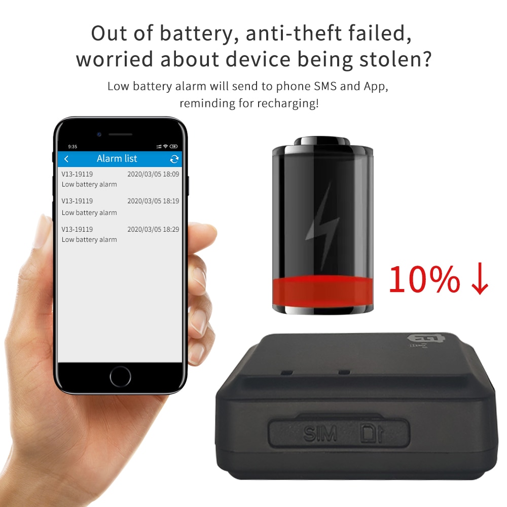 Smart Door Alarm GSM Tracker RF-V13 Home Safety Asset Protection Voice Monitoring Door Open Alert Free Tracking Platform