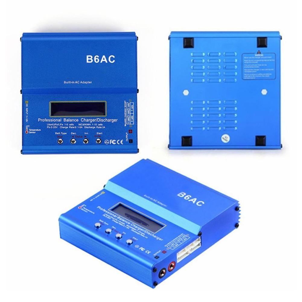 B6AC 80W B6AC RC cargador 6A Dual Channel Balance cargador de batería Digital LCD pantalla descargador