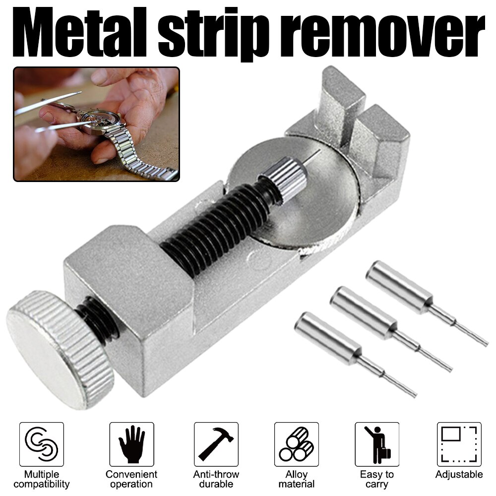 Steel Adjustable Watch Band Bracelet Link Remover Pin Wrist Strap Repair Tool Kit For Watchmaker Replacement Band