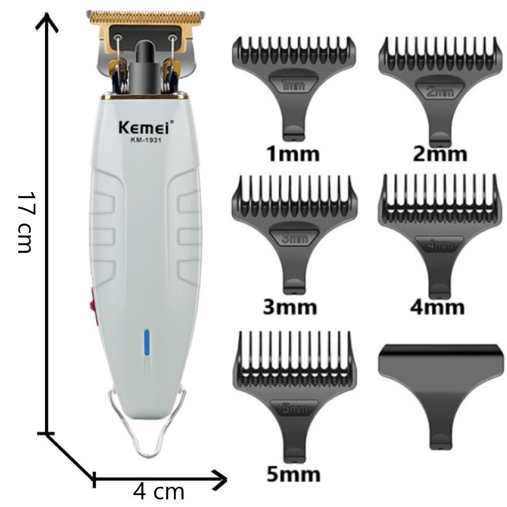 Kemei-Afeitadora eléctrica Original para hombres, máquina de afeitar potente para Barba y pelo, cabeza de baldas, acabado, se desvanece