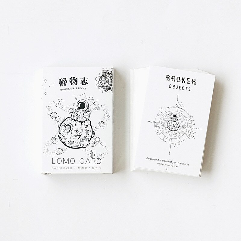 28 Sheets/Set Novelty Broken Objects Mini Greeting Card Postcard/Wish Card/Christmas And Year