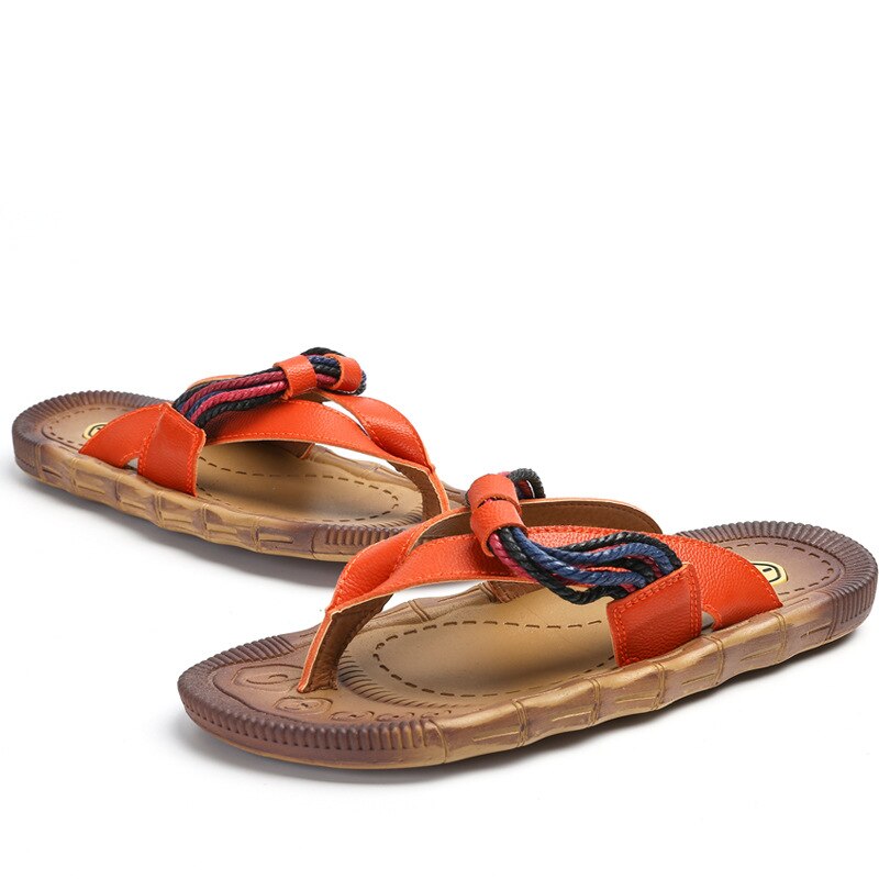 Hand Made Man Slippers Houten Patroon Schoenen Handleiding Pu Slippers Rubberen Zool Antislip Sandalen Leisure Slides Z158