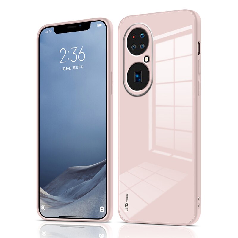 Originale schutzhülle aus gehärtetem glas für huawei  p50 Profi, weiche silikonkanten, robuste rückseite, schutzhülle für das  p 50 p50 Profi 360