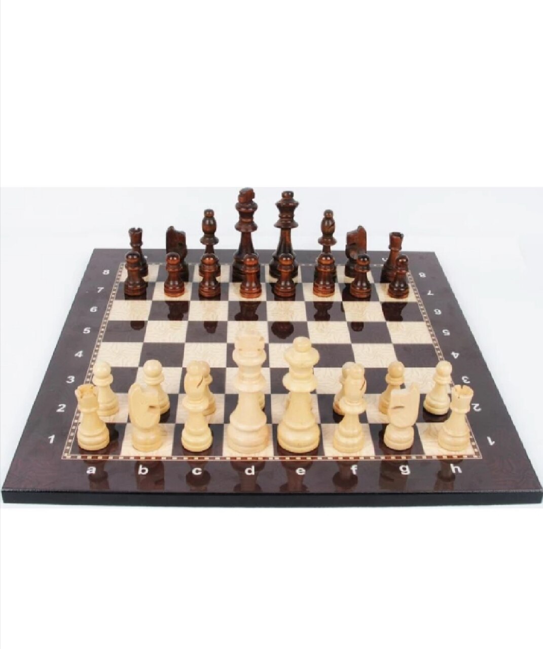 Lux Wooden Chess Set With Its Safe Box