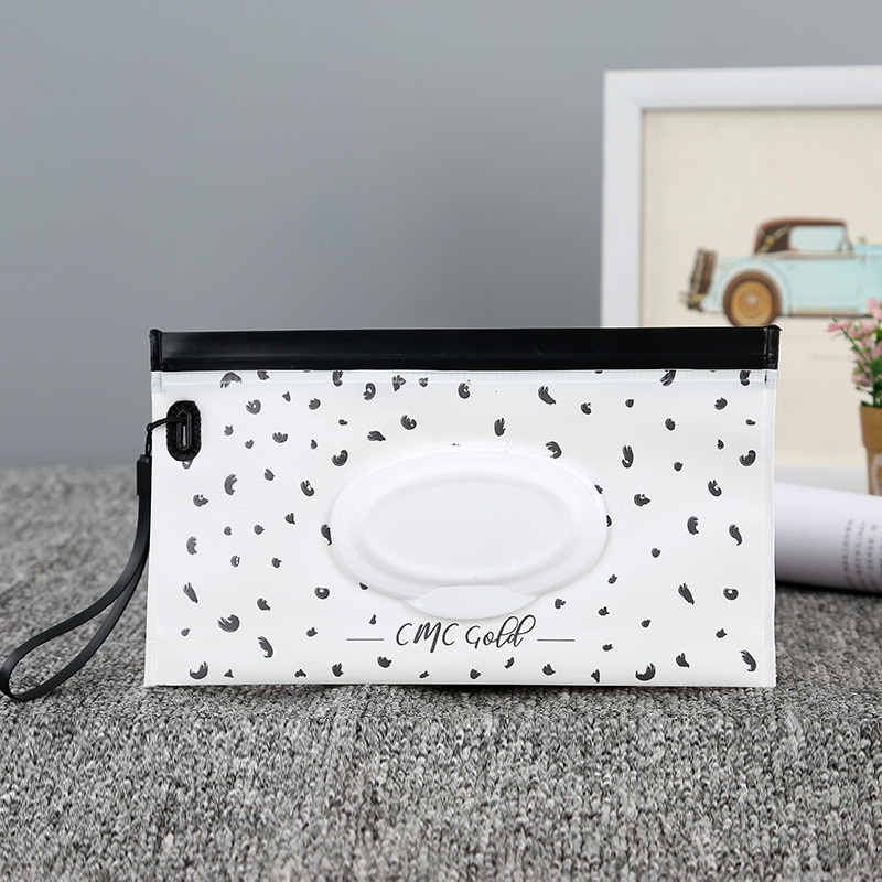 Reusable Wet Wipes Box Convenient Storage Bag Eco-friendly Easy-carrying EVA Tissue Container Bag Print 24x13.5cm