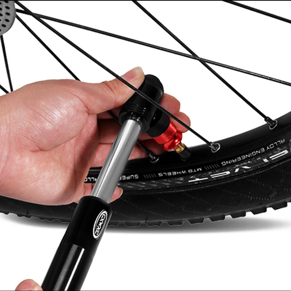 Bærbar cykelpumpe aluminiumslegering ultralet luft  co2 inflator cykel cykel pumpe schrader & presta mini håndcykel pumpe