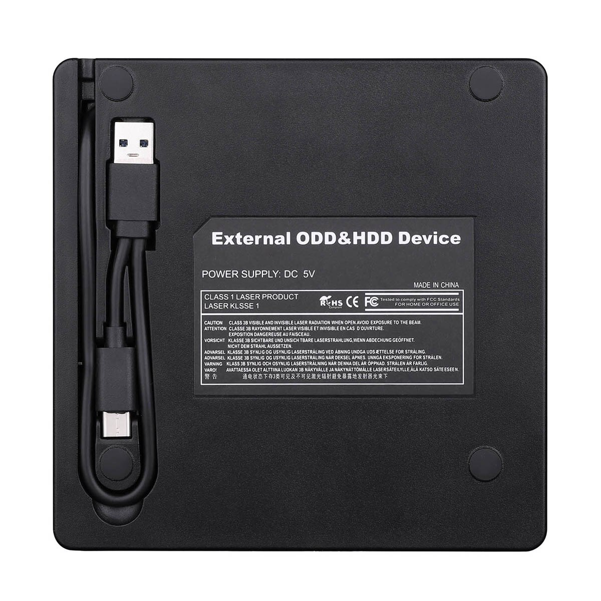 External CD DVD Drive USB 3.0 Type-C Slim External CD/DVD Drive Writer Burner High Speed Data Transfer External DVD Drive