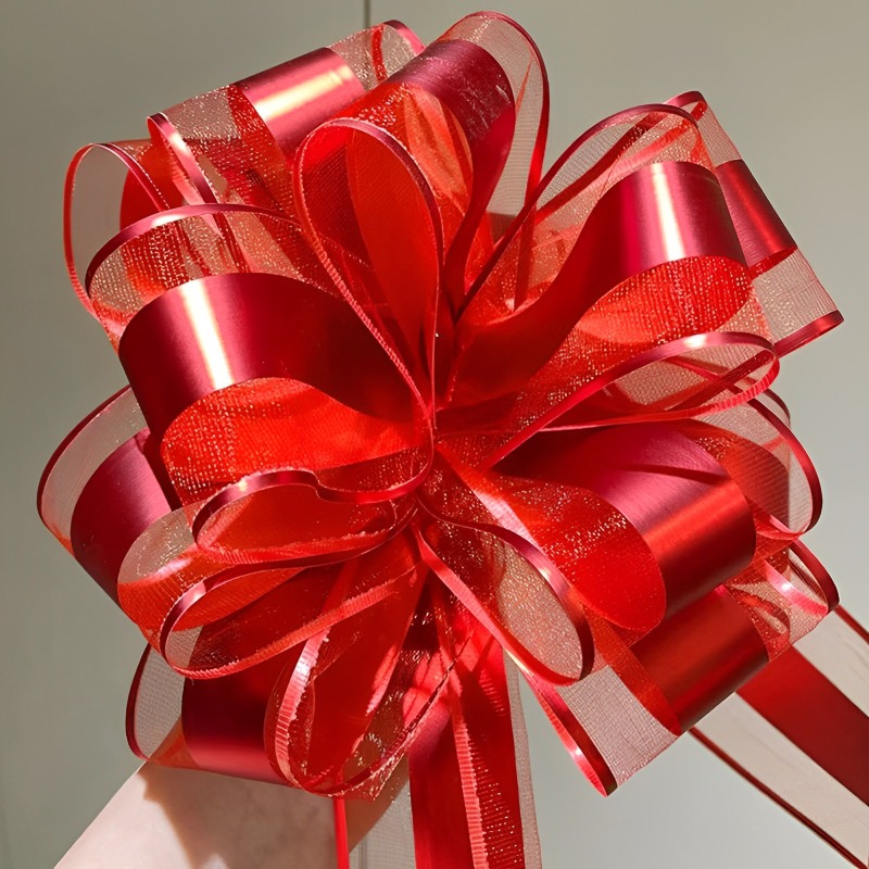 5/1 Uds. de flores para coche, cintas con lazo para boda, embalaje envolvente, suministros para eventos de cumpleaños y Día de San Valentín, decoración de San Valentín