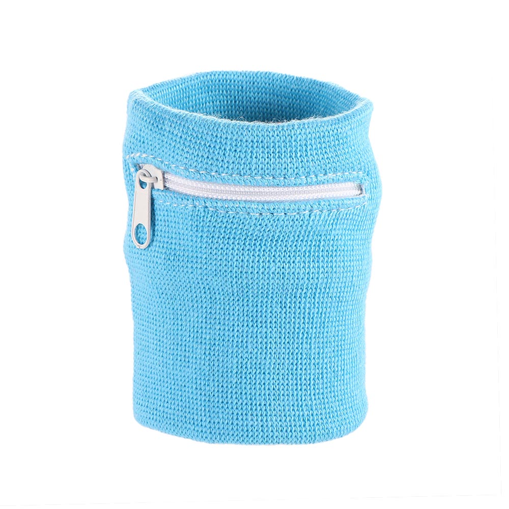 Säker för gym handledsplånbok andningsbart svettband handskydd armbandsväska handledsväska med dragkedja löpararmband handledsväska: Lila