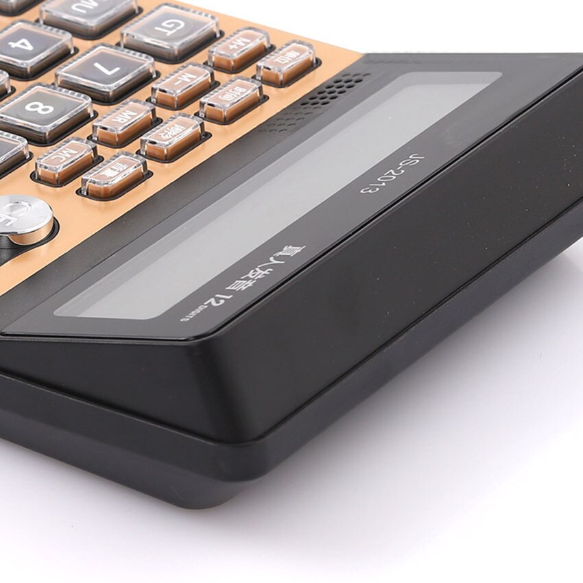 Desktop Calculator 12-Digits LCD Display Electronic Calculator Big Buttons Multifunctional office stationery Alarm Function