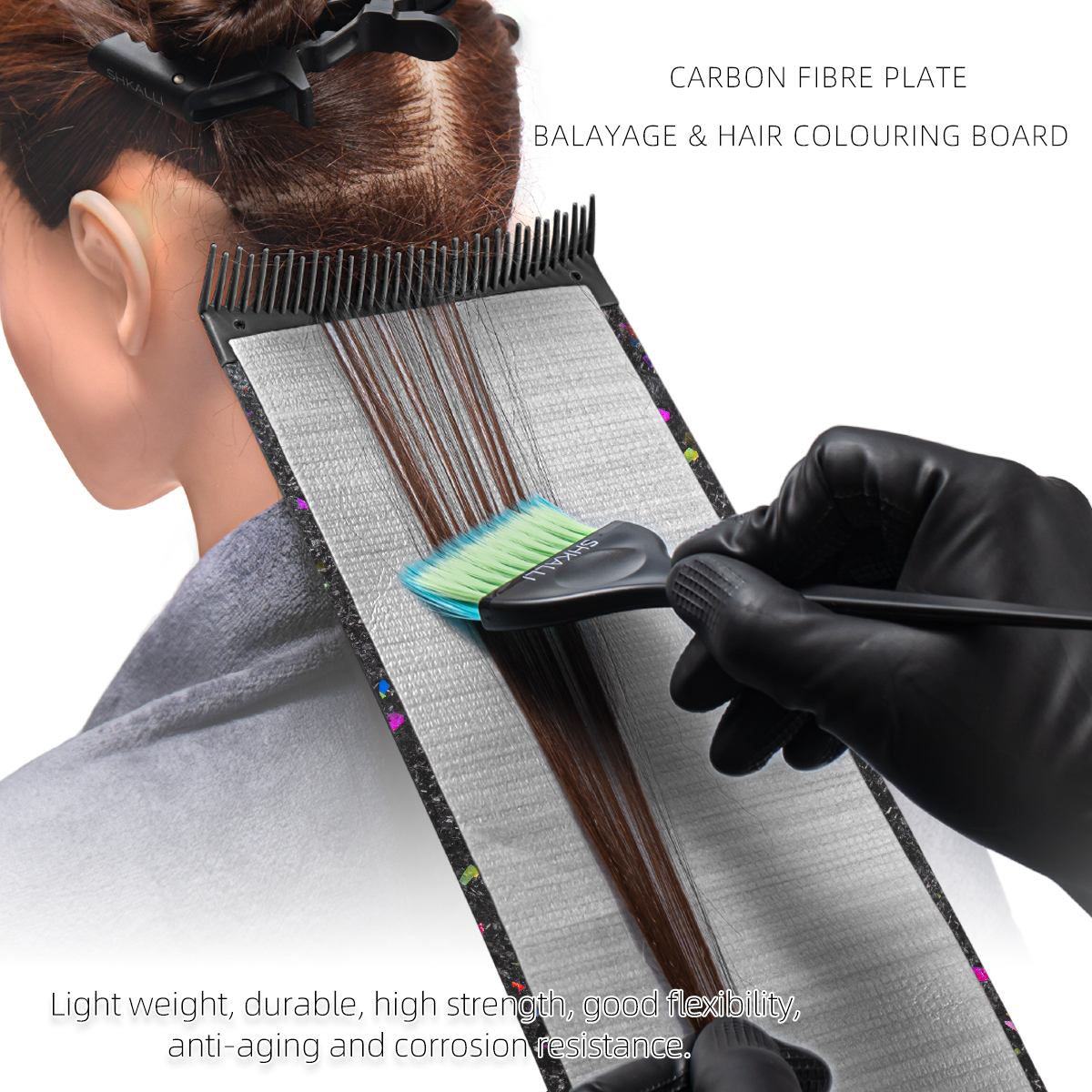 Balayage-tablero de fibra de carbono para peluquería , accesorio para colorear el cabello, de peluquero, herramientas de estilismo