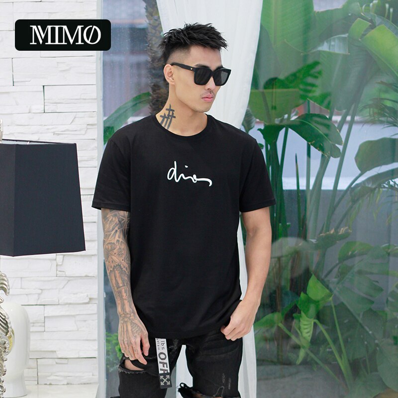 embroidery 100% cotton casual comfortable wear men's round neck short sleeve authentic homme spring summer tshirt