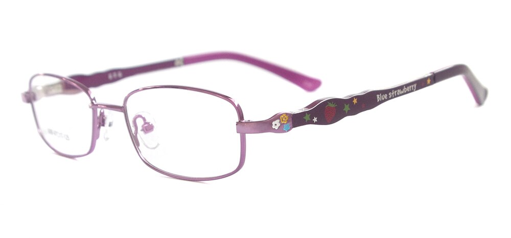 Farverige drenge- og pigebriller til børn til brillestel: Lilla