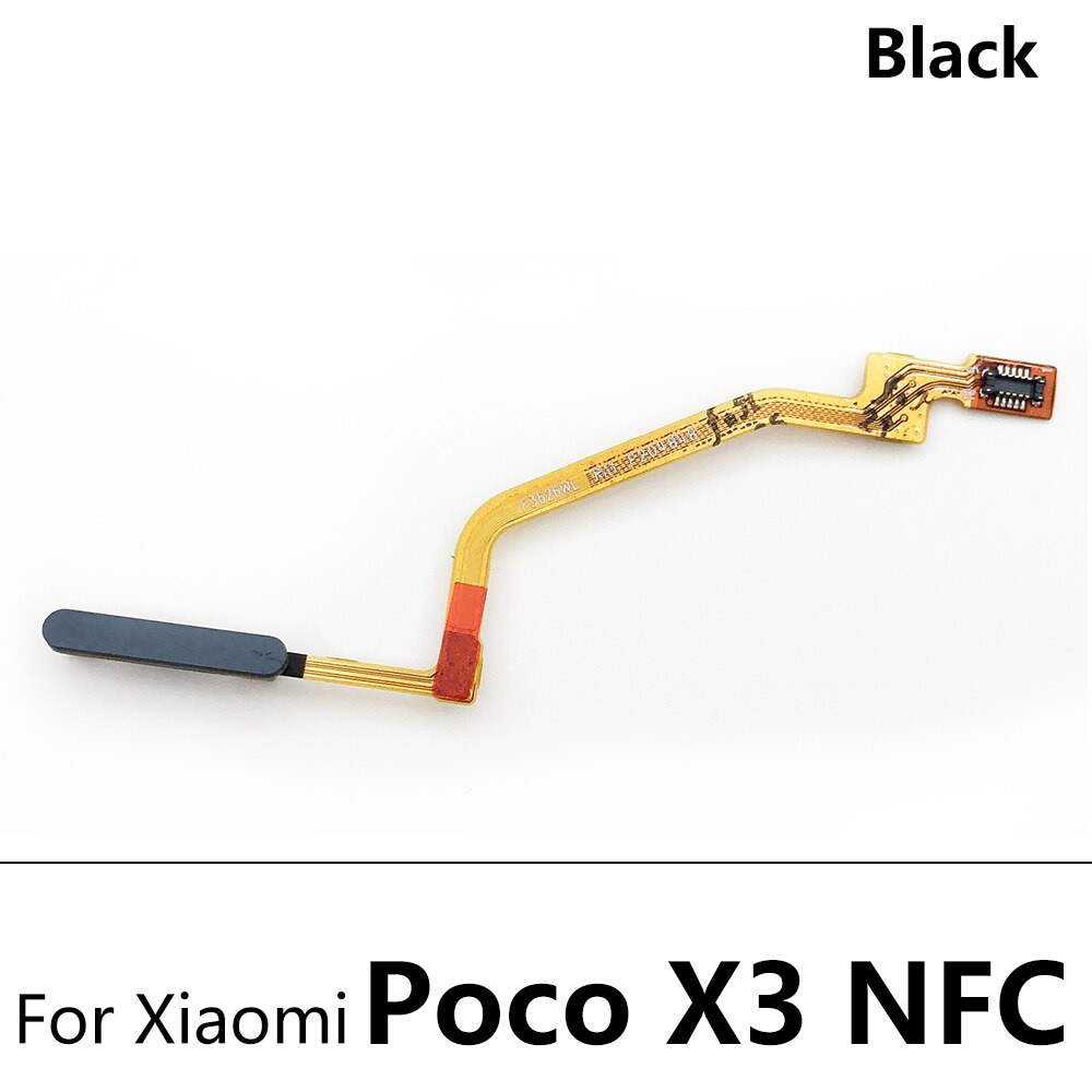 Originale per Xiaomi Poco X3 NFC X3 pro GT Mi 11T pro pulsante casa impronta digitale tocco ID sensore flettere cavo nastro parti di ricambio: Poco X3 NFC nero