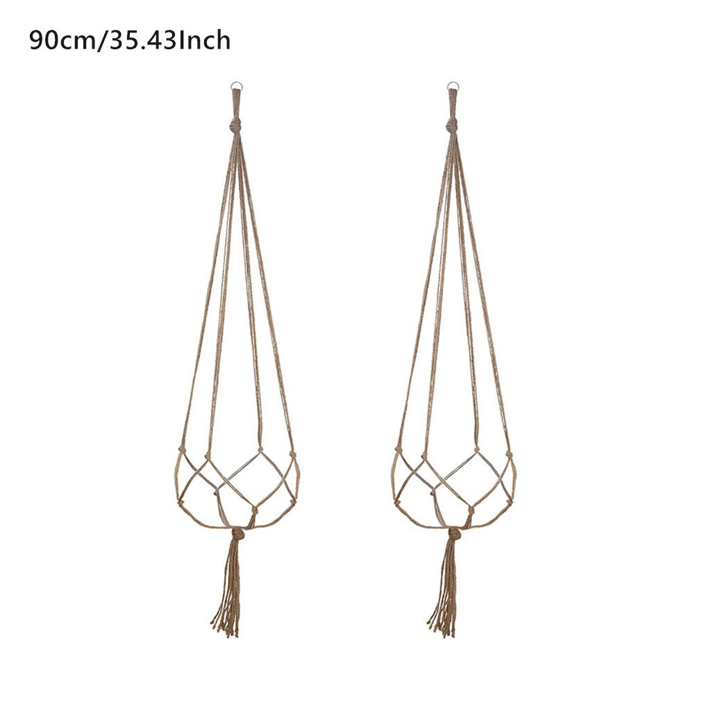 2 pièces plante cintre Pot de fleur coton corde mur porte-plante intérieur décor à la maison pour intérieur extérieur Pots de fleurs #40: A