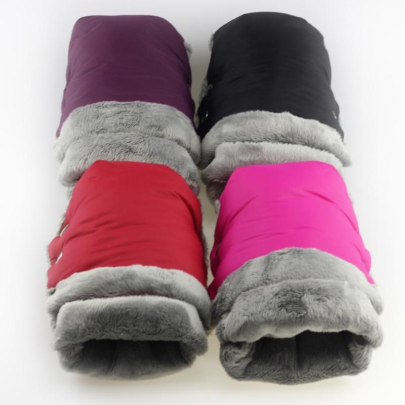 Mütter Baby Wagen Handschuhe Einfache Tragbare Atmungsaktive Weiche Oberfläche Verdicken Warme Baby Kinderwagen Hand Muff Handschuhe