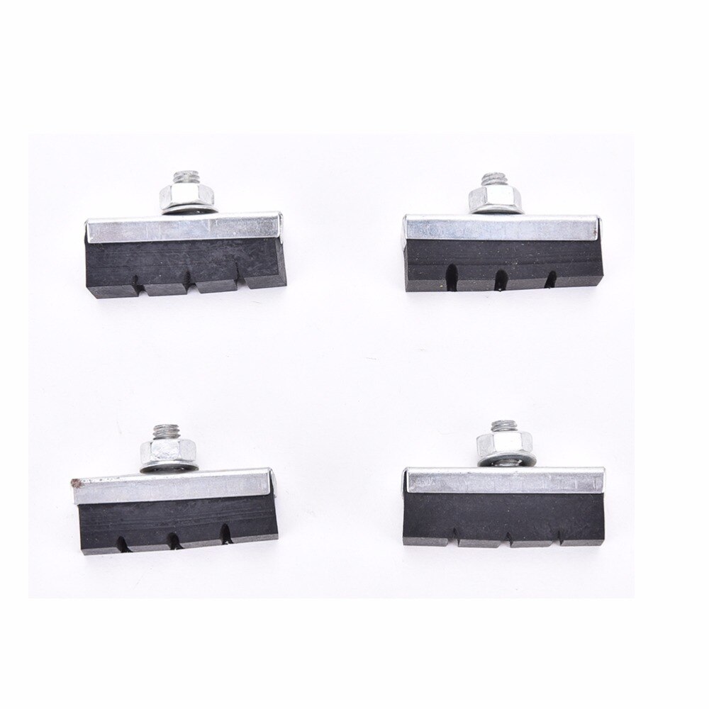 4Pieces V-Brake Pads Bike Brake Blocks For Classic Bike Cycle Bicycle Cycling Caliper Braking Shoes Holder Accessories