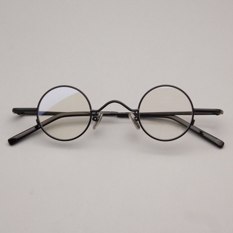 Cubojue Kleine Ronde Leesbril Mannelijke Vrouwen 34Mm Brillen Frames Lezen + 125 175 250 225 275 300 Bril vergroten Eyewear: Black / + 125