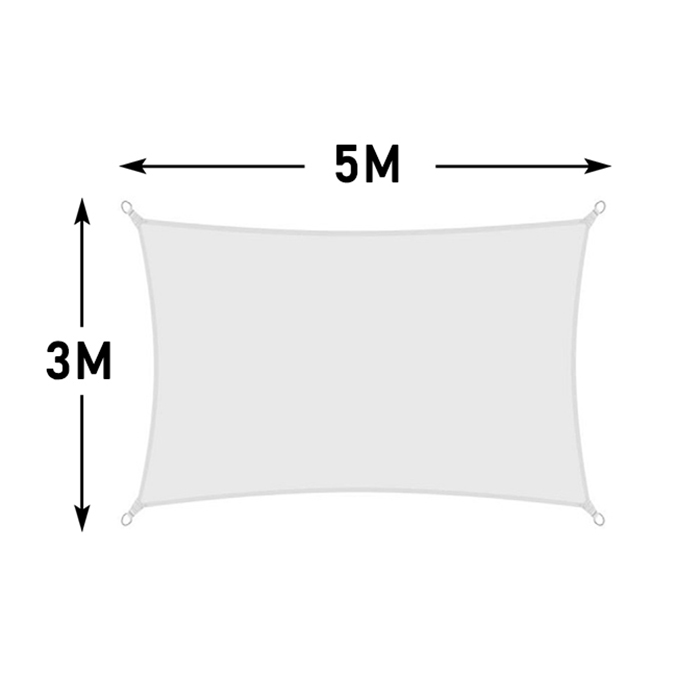 White All size 420D Waterproof Sun Shade Sail Square Rectangle Triangle Garden Terrace Canopy Pool Shade Camp Hiking Yard Awning