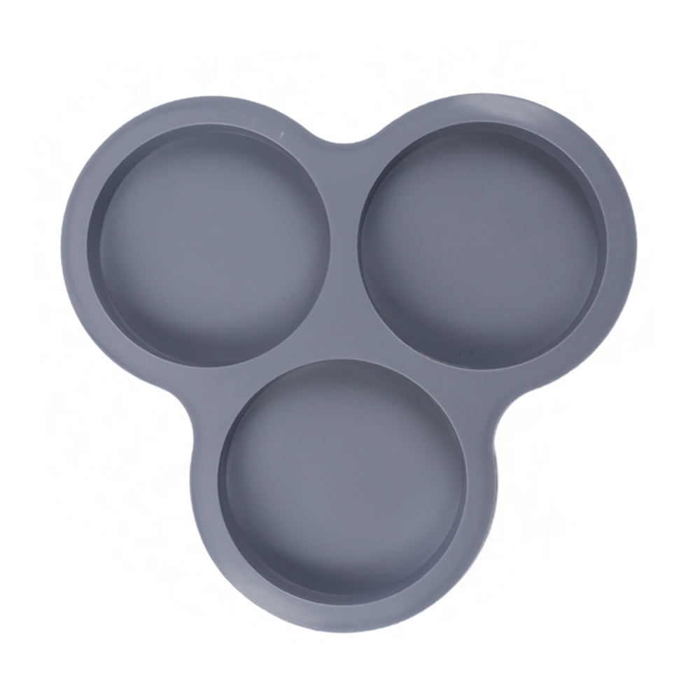 Stampo per uova in silicone Friggitrice ad aria Stampo per uova riutilizzabile a 3 cavità focaccina Torta Stampo per cottura Accessori da cucina: cachi scuro