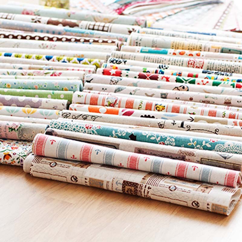Katoen en linnen stof 20X20CM willekeurige patchwork handgemaakte stof 10 stuks van groep van kleur willekeurige huishouden patchwork tas