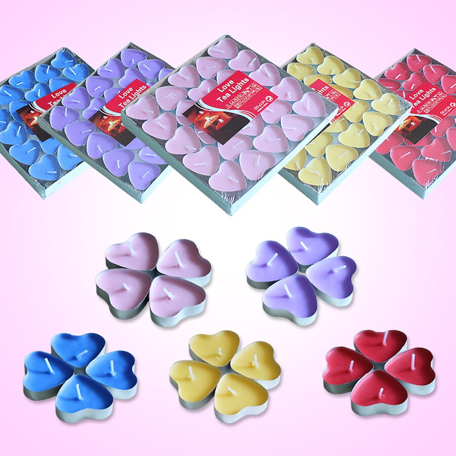 Bougies chauffe-bougie de mariage de petite dimension | Bougie avec cœur, , bougie photophore romantique Velas Tarta, QLB064