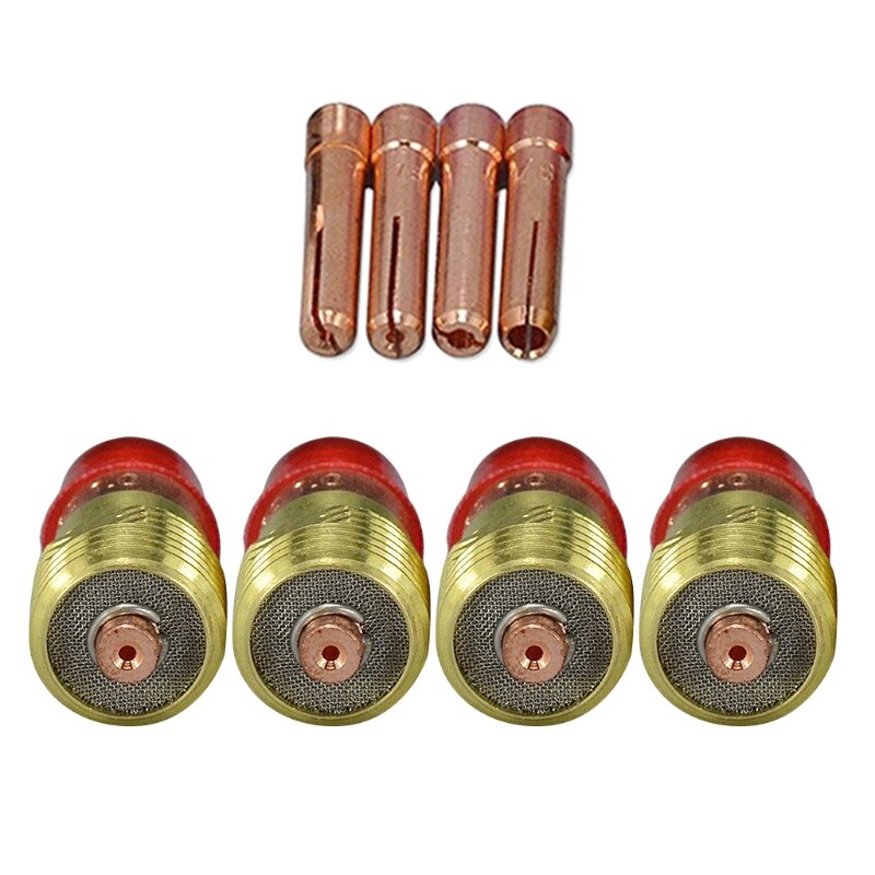 16pcs TIG Welding Torch Stubby Gas Lens Kit Collet Body Nozzle for WP 17/18/26 Welding Machine Accessories
