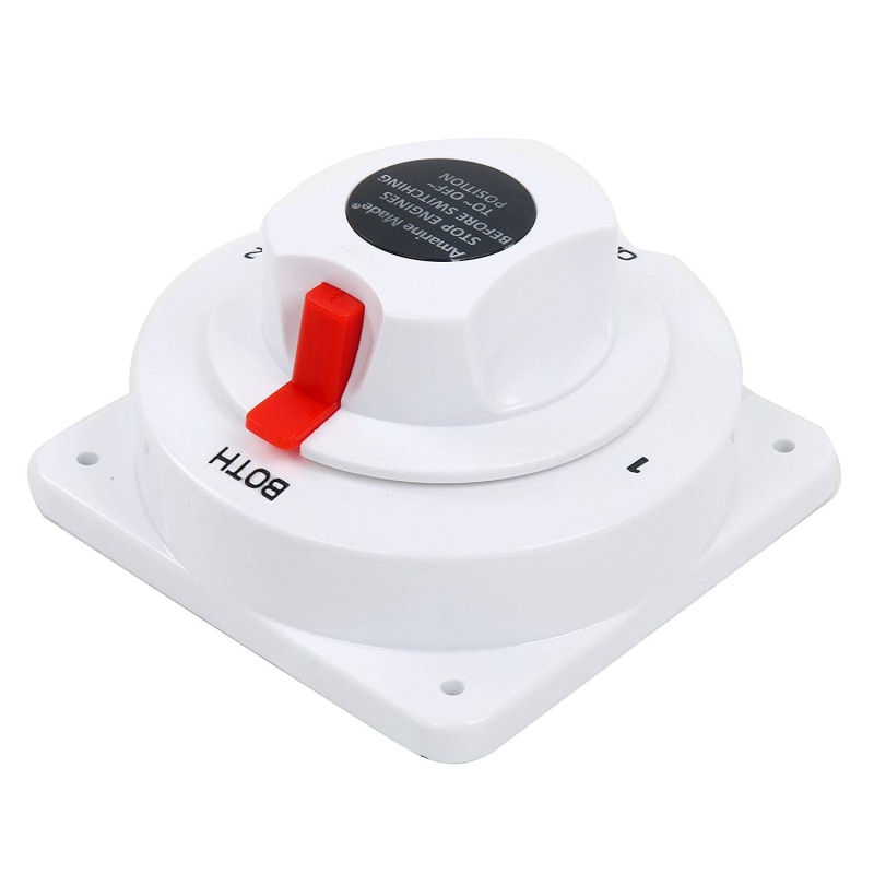 12-36V Battery Selector Switch White Distribution Marine Boat Battery Switch Auto RV Parts Automobiles Accessories