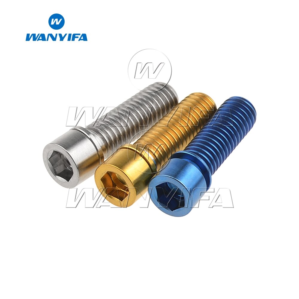 Wanyifa Cycling Titanium Ti Allen Head bolt M8x20 25mm for BMX Stem Bike Screws Bicycle Stem Bolts